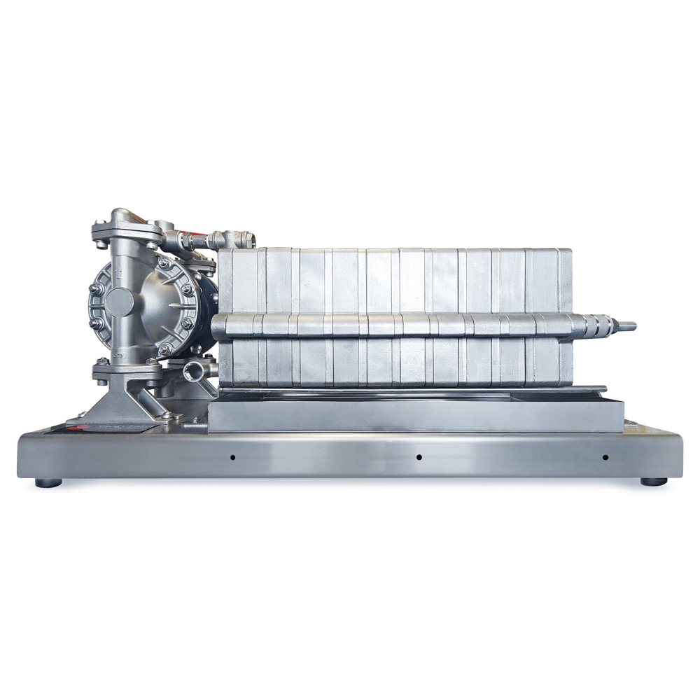 Stainless Steel Filter Press, 20 Filter, Air Pump