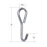 Hook for Buckets, Dimensions