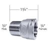 Adaptor Extension Fitting used in Steam Bottlers