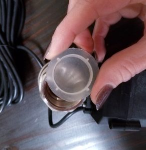 You must remove the plastic caps before use.